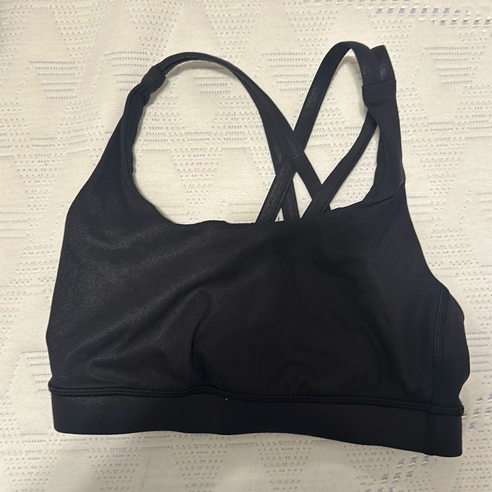 black shimmery lulu bra size 4